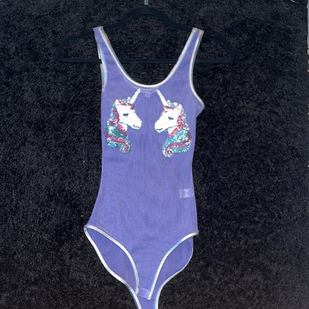 FashionNova One Piece sheer Unicorn shirt